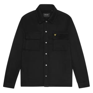 Lyle & Scott Plain Jet Black Overshirt-Jacke