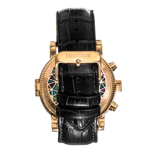 Heritor Automatic Legacy Lederbanduhr mit Tag/Datum