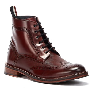 Ben Sherman Alfred Brogue Herren Burgundy Stiefel