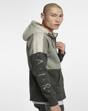 Nike Air Fleece Herren Full Zip Hoodie Olivgrün