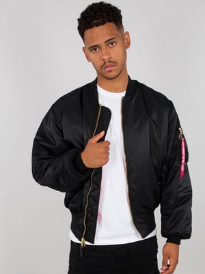 Alpha Industries Men's MA-1 Bomber Jacket in Black