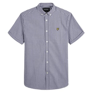 Lyle & Scott Kurzarm-Gringham-Hemd in Marineblau