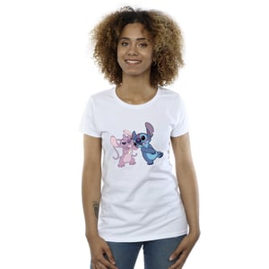 Disney - "Lilo & Stitch Kisses" T-Shirt für Damen (Weiß)
