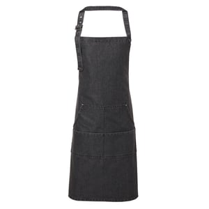 Premier Unisex Erwachsene Twill Vollschürze (Black Denim)