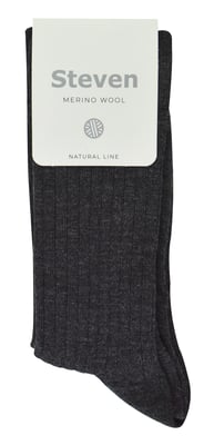 Damensocken aus Merinowolle | Steven | Dicke Outdoor-Stiefelsocken für Damen in Dunkelgrau