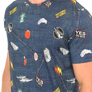 Kurzärmeliges Herren-T-Shirt mit Rundhalsausschnitt JFTD01-RIPPED-MULTICOLOR