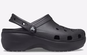 Crocs Damen Classic Plattform Clog Schwarz
