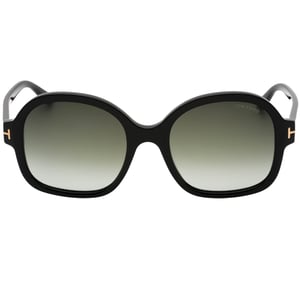 Tom Ford Smoke Lens Glanzende schwarze Sonnenbrille