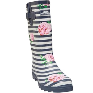 Trespass Womens/Ladies Elena Floral Gummistiefel (Navy/White/Pink)