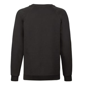 Fruit of the Loom - "Classic" Sweatshirt für Kinder Raglanärmel (Schwarz)
