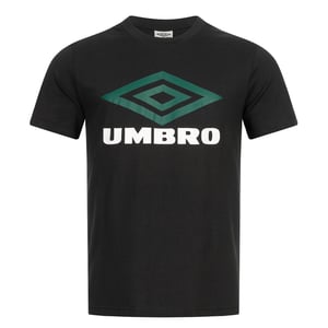 Umbro großer Logo-Männer schwarz/grünes T-Shirt