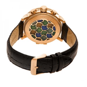 Heritor Automatik Aura Herren-Halbskelett-Lederarmbanduhr