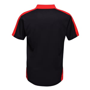 Regatta Coolweave-Piqué-Poloshirt (Schwarz/Rot)