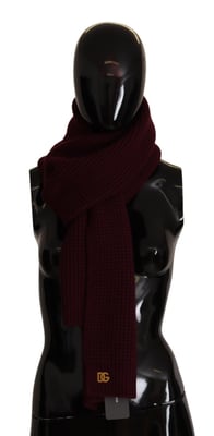 Dolce & Gabbana Red Red Cashmere Logo Brap