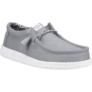 HEYDUDE Wally Canvas 100% Baumwolle Herren Hellgrau Bootsschuhe