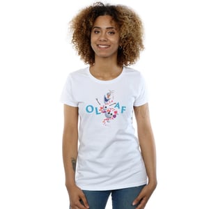 Disney - "Frozen 2 Olaf Leaf Jump" T-Shirt für Damen (Weiß)