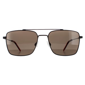 Hugo by Hugo Boss Square Mens Matte Schwarz Grau Sonnenbrille