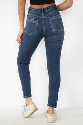 Damen Magic Shaping High Waisted Skinny Fit Jeans in Blau