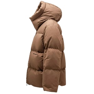 Off-White OW Race Canvas Camel Beige Puffer-Daunenjacke
