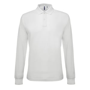 Asquith & Fox Herren Classic Fit Langarm-Poloshirt (Weiß)