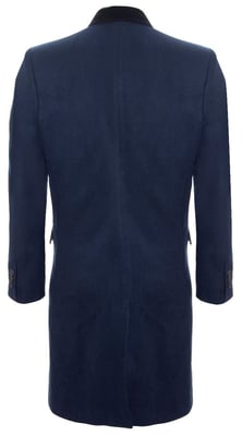 Herren 3/4 langer zweireihiger marineblauer Crombie-Mantel aus Wollmantel Peaky Blinders