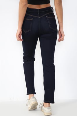 Damen Magic Shaping High Waisted Straight Leg Jeans in Indigoblau