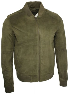 Varsity-Bomberjacke aus weichem Wildleder