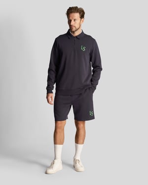 Lyle & Scott Herren Golf LS Logo 1/4 Zip Sweatshirt in Marineblau