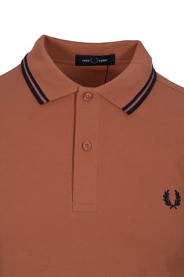Fred Perry Twin Tipped Polohemd Lichtrost/Französisch Navy