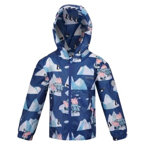 Regatta - "Penguin" Jacke, wasserfest Zum Falten für Kinder (Space-Blau/Eisblau)