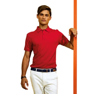 Asquith & Fox Herren-Super-Glattstrick-Poloshirt (kirschrot)