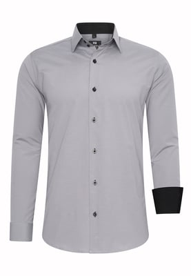 Rusty Neal Overhemd Slim Fit  Grau