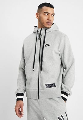 Nike Air Herren Zip durch Trainingsanzug Set voll in grau
