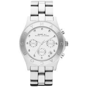 Marc Jacobs MBM3100 Blade Silber Weiß Damenuhr