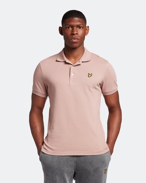 Lyle & Scott Einfarbiges Poloshirt in Rosa