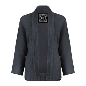 Weird Fish - "Santosh" Strickjacke kurz geschnitten für Damen (Marineblau)