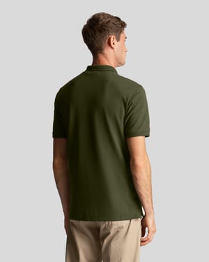 Men's Lyle and Scott Plain Polo Shirt Co-Ordinates Print in olive