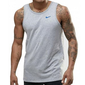 Nike Gestickter Swoosh Herren-Westen-Tank in Grau