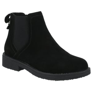 Hush Puppies Maddy Wide Wildleder Damen Schwarz Stiefel
