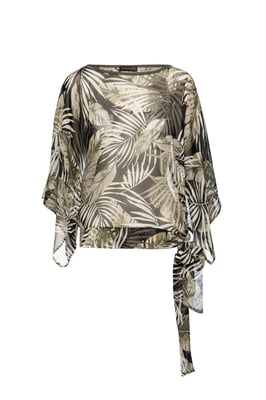 Bedrucktes Chiffon-Batwing-Top