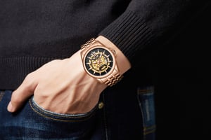 Handgefertigte Uhr Anthony James Limited Edition Mystique Automatic Rose Watch