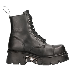 New Rock Militär-Bikerstiefel aus schwarzem Leder – M-NEWMILI083-S19