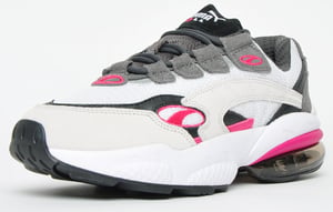 Puma Cell Gift weiße lila textile Schnürung Tief Trainer - Herren