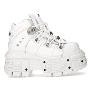 New Rock Unisex-Gothic-Punk-Stiefel aus weißem Leder – M-TANK106-C1