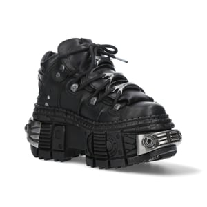 New Rock Leder-Plateau-Stiefeletten-WALL106-S10