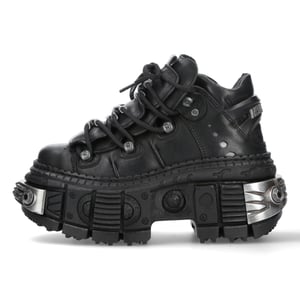 New Rock Leder-Plateau-Stiefeletten-WALL106-S10