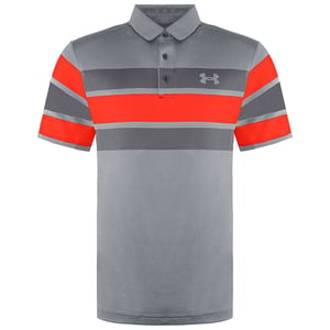 Under Armour Playoff 2.0 Herrengrau/Orangen -Polohemd