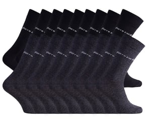 Business-Socken 18 Paar in SCHWARZ (9x) und ANTHRAZIT (9x)