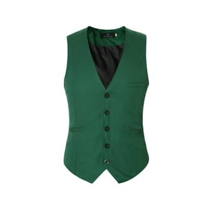 Slim Fit Einfarbige Modeweste Grün