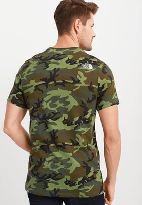 The North Face Mens T Shirt SS einfache Kuppel Tee Camo drucken